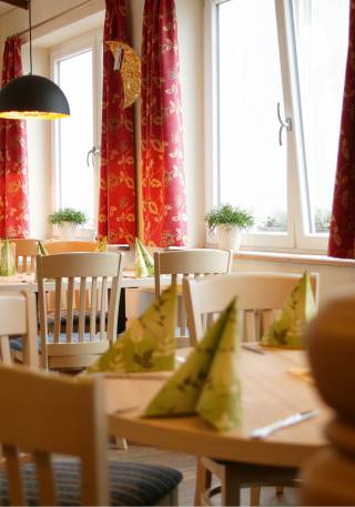 Frühstücksraum im Hotel Zuflucht
